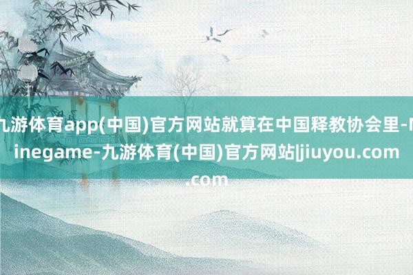 九游体育app(中国)官方网站就算在中国释教协会里-Ninegame-九游体育(中国)官方网站|jiuyou.com